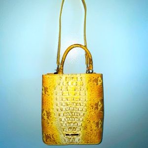 Brahmin canary ombré Melbourne leather purse